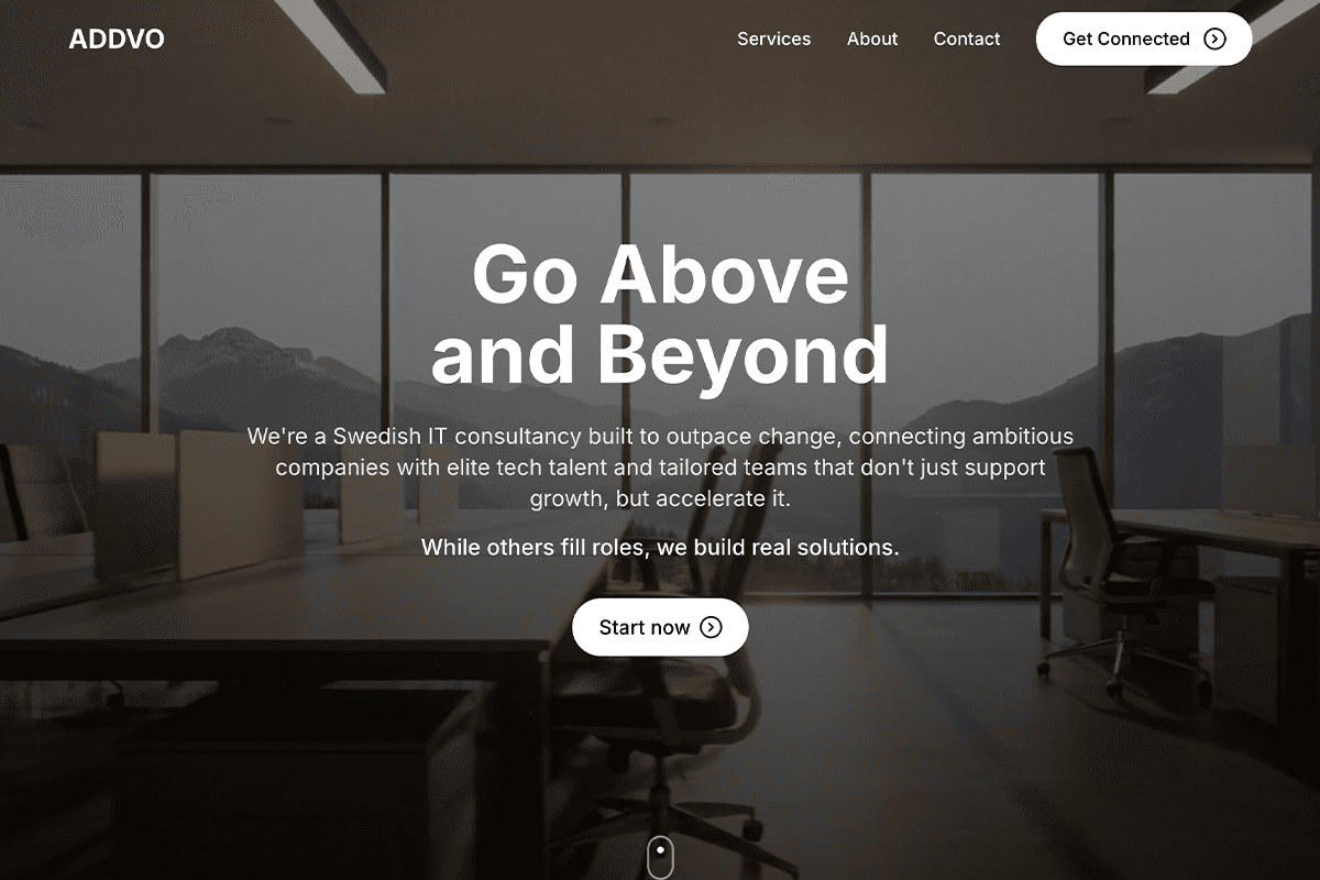ADDVO website screenshot